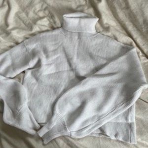 F21 White Turtleneck Sweater